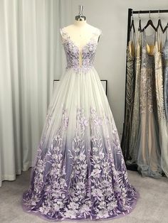 Tulle Applique, Princess Sleeves, V Neck Prom Dresses, Floor Length Prom Dresses, Formal Party Dress, Cheap Prom Dresses, Floor Length Dresses, Formal Party, Evening Dresses Long