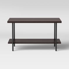 Wood And Metal Coffee Table - Room Essentials? Sleek Modern Living Room, Wood And Metal Coffee Table, Small Bedroom Desk, Coffee Table Natural, Drum Coffee Table, Modern Living Room Furniture, Room Ambiance, Metal Coffee Table, Buy Wood