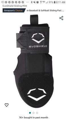 the evshield knee pads are shown in black and white, with an arrow symbol on