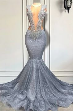 Shop this Ballbella Silver Sequins Mermaid Prom Dress Long With Beads at ballbella.com, all made at exclusive designs, shipping worldwide, shop now. Silver Prom Dresses, Silver Prom Dress, Mermaid Gown Prom, Prom Dress Pictures, Marriage Ideas, Classy Prom, Makeup Images, Prom Inspo, Prom Dress Long