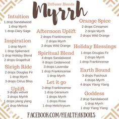 Myrrh oil blends. Also on of my fav candles from TJ Maxx is called Fireside and contains Smoked Cedar, Tonka, and Myrrh! :) Cinnamon Oil Uses, Helichrysum Essential Oil, Oil Remedies