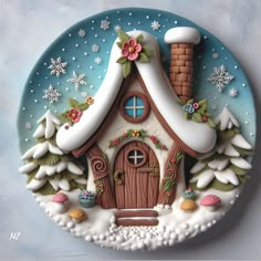 ideas for creativity from polymer clay, generated by AI Clay Crafts For Kids, Xmas Pictures, Clay Houses, Clay Ornaments, Christmas Plates, Polymer Clay Art, Polymer Clay Crafts