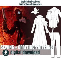 the sewing pattern for this costume is easy to sew and includes an adult size suit,