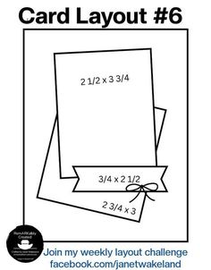 the card layout 6 is shown in black and white, with an image of a blank sheet