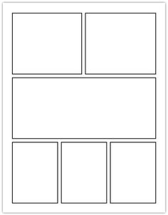 a four panel comic strip template