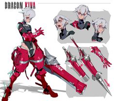 the concept art for dragon xia