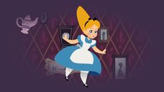 an animated image of a woman dressed as alice from the wizard's tale,