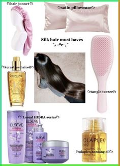 Hair Care For Silky Hair, Hair Care List, Hair Products For Silky Hair, Best Haircare Product, How To Have Silky Hair, Products For Silky Hair, Silky Hair How To Get, Haircare Routine Steps, How To Have Healthy Hair