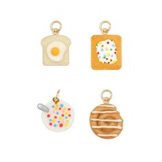 Buy the Breakfast Charm Set by Bead Landing™ at Michaels. Make a foodie-themed bracelet with this breakfast charm set featuring an egg and toast, a pastry with filling, cereal and a cinnamon roll. Attach the classic breakfast food charms using the attached jump ring to your chain bracelet or necklace. Make a foodie-themed bracelet with this breakfast charm set featuring an egg and toast, a pastry with filling, cereal and a cinnamon roll. Attach the classic breakfast food charms using the attache Egg And Toast, Bead Landing, Classic Breakfast, Food Charms, The Breakfast, Breakfast Food, An Egg, Cinnamon Roll, Charm Set