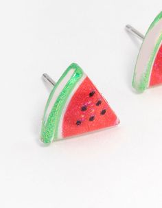 Bring some playfulness with these fun Watermelon Stud Earrings, featuring a bright green rind and pink design inspired by the popular summer fruit. A lightweight and affordable choice, these earrings are a cheerful addition to any outfit. Dimensions: Length 10 mm X Width 10 mm Weight: 4.4g | Lovisa Watermelon Stud Earrings, Red Green Summer Jewelry With Fruit Design, Fun Green Fruit Design Earrings, Green Fruit Design Fun Earrings, Novelty Pink Earrings For Summer, Cute Green Jewelry With Fruit Design, Playful Summer Party Jewelry, Playful Handmade Summer Earrings, Handmade Playful Earrings For Summer, Playful Handmade Earrings For Summer