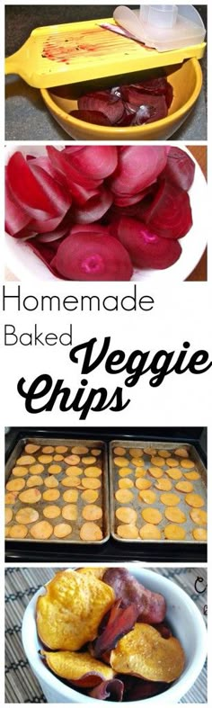 homemade baked veggies and eggs are shown in this collage with text overlay