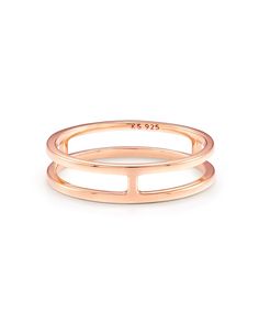 Get the stacked look with just one style, courtesy of the sleek, simple, and super modern Bennett Double Ring in 18k Rose Gold Vermeil. Gold Simple Wedding Band, Simple Wedding Band, Double Band Ring, Simple Wedding Bands, Double Band Rings, Gold Statement Earrings, Gold Bracelet Cuff, Gold Cuffs, Double Ring