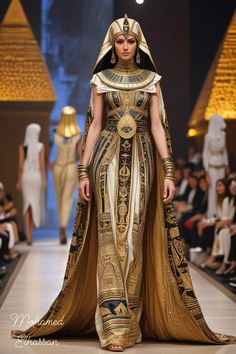 Egypt Dress Fashion, Egyptian Gown, Ancient Egypt Dress, Egyptian Princess Costume, Nefertiti Dress, Egyptian Goddess Dress, Egypt Clothes, Egyptian Inspired Fashion, Egyptian Queen Costume