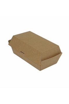 a brown take out box on a white background