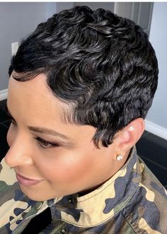 Natural Hair Bob Cut, Short Platinum Blonde Hair, Finger Waves Short Hair, Short Relaxed Hairstyles, Black Women Short Hairstyles, Black Hair Short Cuts, Bob Pixie, Short Sassy Haircuts