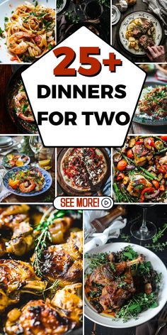 25 + dinners for two that are delicious and easy to make