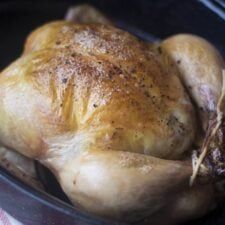 a roasted turkey in a roasting pan