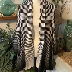 Nwot Viscose, Cotton, Poly Black And White Kimono, White Kimono, Kimono Sweater, Shrug Sweater, Ponchos, Sweater Sizes, Sweaters For Women, Black White, Black And White