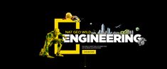 the logo for not geo wild engineering, with an image of a man in yellow