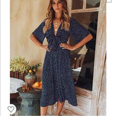 Questions? Leave A Comment Below! Bohemian Casual Dress, Mode Rose, Women Summer Casual, Chiffon Wrap, Green Midi Dress, Bohemian Dress, Mode Inspiration, Dress Size Chart, V Neck Dress