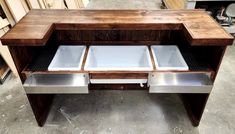 Holt Bar | Lounge Logikk | California Bar Top Ideas, Coffee Cart Ideas, Bartending Ideas, Mobile Coffee Bar, Mobile Bar Ideas, Mobile Bar Business, Coffee Bar Cart, Home Bar Plans, Folding Bar