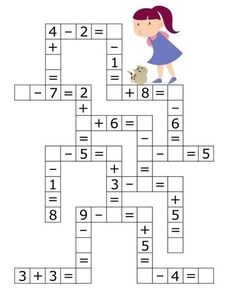 a crossword puzzle with the missing numbers for children to find which number they are