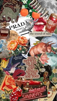 collage of various images with different things in them