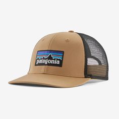 Patagonia P-6 Logo Trucker Hat Patagonia Hats, Patagonia Logo, Cotton Headband, Fishing Nets, Clothing Manufacturer, Nautilus, Ball Cap, Outdoor Outfit, Shoe Sale