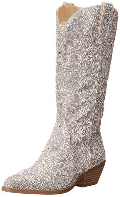 PRICES MAY VARY. Blue by Betsey Johnson Rhinestone all over embellishment Side pull tabs for easy on and off Wood-like western heel Pointed toe design Cowgirl Bachelorette Party Outfits, Cowgirl Bachelorette Parties, Ugg Boots Outfit, Short Cowboy Boots, Festival Boots, Blue By Betsey Johnson, Cowgirl Bachelorette, Denim And Diamonds, Western Boots Women