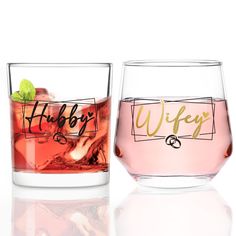 PRICES MAY VARY. WEDDING GIFTS: Are you ready to take the next step in your life? Our identity is about to change, which means we are about to face a new challenge, so our Hubby & Wifey whiskey wine glasses are not only the epitome of elegance and romance, but also vehicles for creating precious memories! HIGH MATERIAL WEDDING GIFTS FOR COUPLES: Our wedding gifts glasses are designed with practicality and beauty in mind. Pattern prints are heat resistant and don't come off easily, ensuring that Wedding Registry Gifts, Care Package Decorating, Married Anniversary, Engagement Gifts For Bride, Wedding Gifts For Newlyweds, Gifts For Bride, Wedding Toasting Glasses, Bridal Shower Gifts For Bride, Gifts For Couples