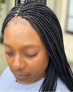 Big Knotless, Braided Updo Black Hair, Black Hair Protective Styles, Micro Braids Styles