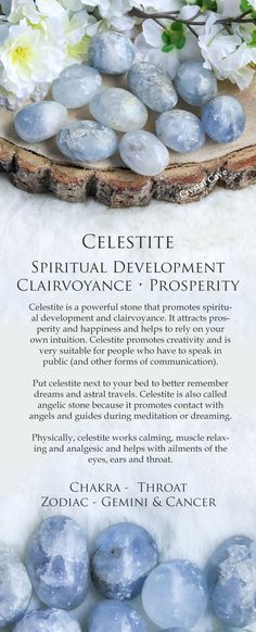 Celestite Crystal, Crystal Cave, Crystals Healing Properties, Astral Travel, Gemstone Meanings, Blue Calcite