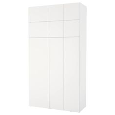 a white cabinet with four doors and two drawers