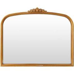 an ornate gold framed mirror on a white background