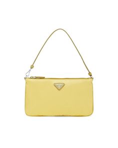 Yellow Prada Bag, Saffiano Leather Mini Bag, Prada Gifts, Pineapple Yellow, Leather Mini Bag, Bag Prada, Prada Nylon, Hermes Handbags, Cute Purses