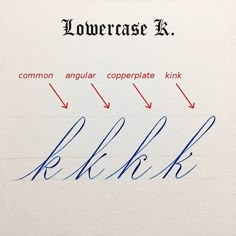 an image of handwriting written on paper with cursive writing and arrows pointing to the letters