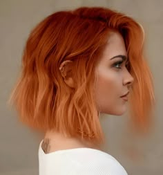 20 Stunning Burnt Orange Hair Ideas Too Lovely To Skip Autumn Hair Colors Short Hair, Short Orange Hair, Hair Color Orange, Fire Hair, Ginger Hair Color, Fun Hair, Hair Color And Cut