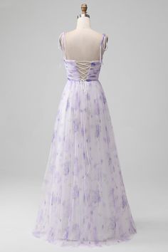 Lavender Flower A Line Spaghetti Straps Tiered Pleated Short Homecoming Dress Floral Prom Dress Long, Rapunzel Wedding, Black Lace Formal Dress, Black Lace Evening Dress, Confirmation Dresses, Sparkly Dresses, Lavender Prom Dresses, Printed Prom Dresses, Lovely Partner