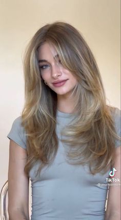 Hair Ideas Curtain Bangs And Layers, Super Long Curtain Bangs, Curtain Bangs Long Hair Layers Blonde, Long Blonde Hair Layers Curtain Bangs, 90s Front Layers, Layers In Long Blonde Hair, Long Layered Hair With Long Curtain Bangs, Bangs And Front Layers, Long Bangs Layered Haircut