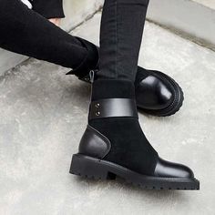 Style Classic   Item Boots   Upper Material PU   Toe: Round Toe   Closure Type: Adjustable Buckle   Heels: Platform Boots Outfit Ankle, High Boots Outfit, Round Toe Shoes, Buckled Heels, Buckle Boots, Womens Ankle Boots, Boots Outfit, High Heel Boots, Top Shoes