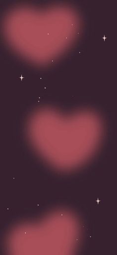 two hearts shaped like stars in the night sky