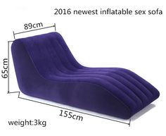 an inflatable bed is shown with measurements for the size and width, as well as height