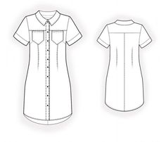 Dress Outline, Coat Pattern Sewing, Jacket Pattern Sewing, Jeans Fabric, Dress Simple, Dress Sewing Pattern, Dress Sewing, Shirt Dresses, Diy Keychain