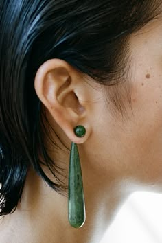 Large Angelika Earrings In Jade | Sophie Buhai Dope Jewelry, Funky Jewelry, Jewelry Lookbook, Natural Jade, Jade Stone, Mode Inspiration, Ear Jewelry, Jewelry Inspo, Bling Bling