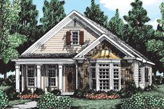 this is an artist's rendering of these country house plans for the front of their home