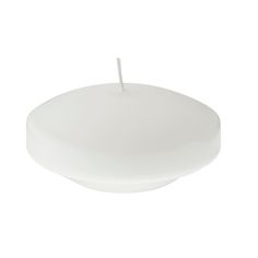 a white candle that is sitting on top of a plate with a toothpick sticking out of it