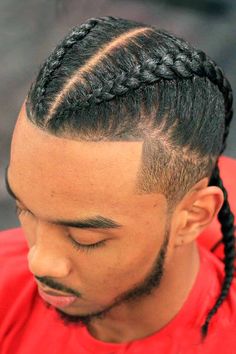 Two Braids Men, 2 Braids Men, Two Cornrow Braids, 2 Braids Hairstyles, Boy Braids