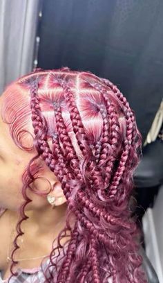 Burgundy Braided Hairstyles, 70 Hairstyles, Pretty Braids, Black Ponytail Hairstyles, Box Braids Hairstyles For Black Women, Hairstyles For Teens