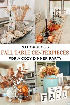 fall centerpieces for a cozy dinner party