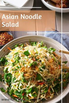 Yes, it's true! You can have noodles but call it a salad! This Asian Noodle Salad is fresh, bright, and packed with fresh veggies and herbs. It's the ultimate make ahead meal, perfect for for potlucks and gatherings of any kind. Delicious cold or at room temperature. #noodles #asiannoodles #noodlesalad #vietnamesefood #glutenfree #mealprep #asianmealprep Asian Spaghetti Salad, Cold Asian Salad, Cold Salad Recipes Healthy, Asian Potluck Dishes, Cold Noodle Salads, Vegetarian Recipes Asian, Cold Asian Noodle Salad, Salads Vegetarian, Asian Noodle Salad Recipe